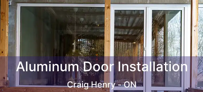  Aluminum Door Installation Craig Henry - ON