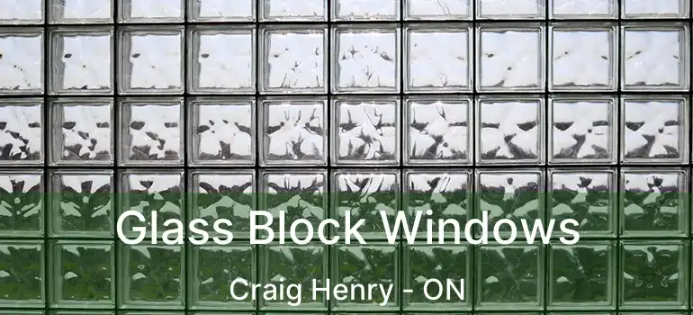  Glass Block Windows Craig Henry - ON