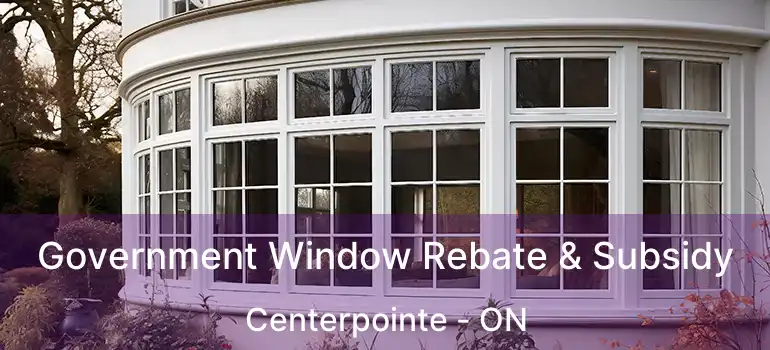  Government Window Rebate & Subsidy Centerpointe - ON
